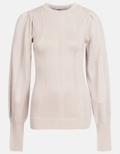 Shoeby Ajour Top Beige<DAMES Tops|Truien En Sweaters