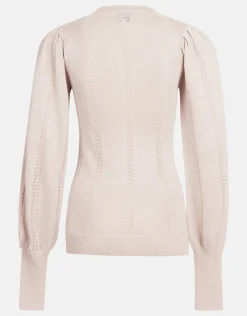 Shoeby Ajour Top Beige<DAMES Tops|Truien En Sweaters