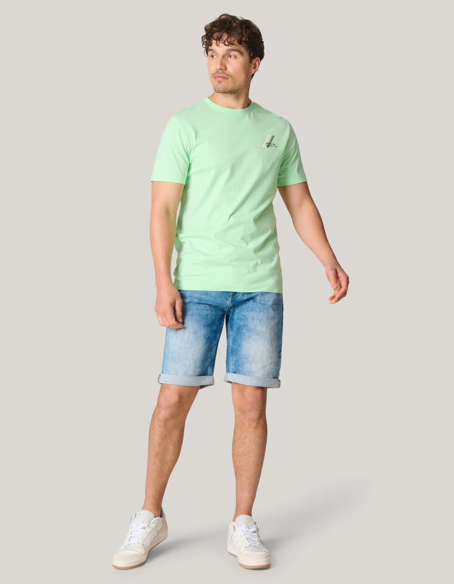 Shoeby Art T-shirt Lichtgroen<Heren T-Shirts En Polo's