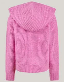 Shoeby Artwork Gebreide Hoodie Roze< Sweaters En Hoodies