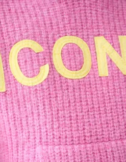 Shoeby Artwork Gebreide Hoodie Roze< Sweaters En Hoodies