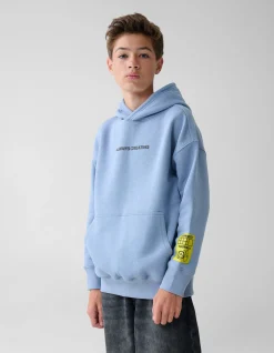 Shoeby Artwork Hoodie Blauw< Gebreide Truien|Hoodies