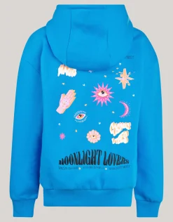Shoeby Artwork Hoodie Blauw< Sweaters En Hoodies