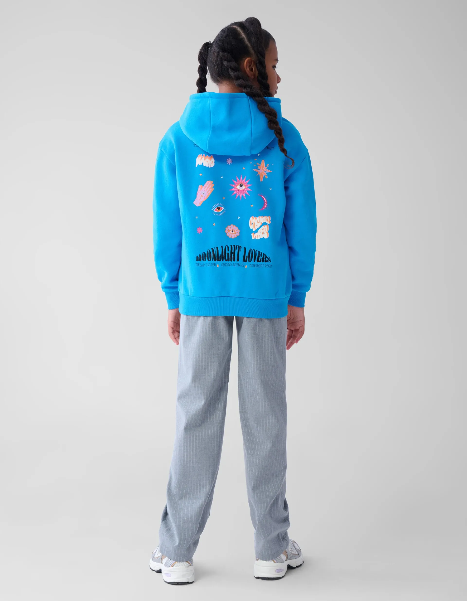Shoeby Artwork Hoodie Blauw< Sweaters En Hoodies