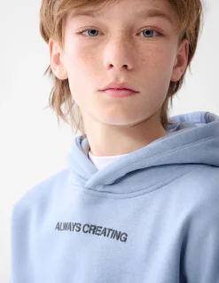 Shoeby Artwork Hoodie blauw< Gebreide Truien|Hoodies