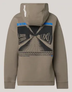 Shoeby Artwork Hoodie Bruin< Gebreide Truien|Hoodies