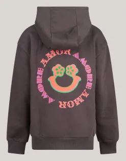 Shoeby Artwork Hoodie Donkergrijs< Sweaters En Hoodies