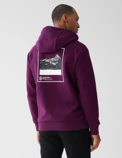 Shoeby Artwork Hoodie Donkerrood<Heren Truien En Sweaters