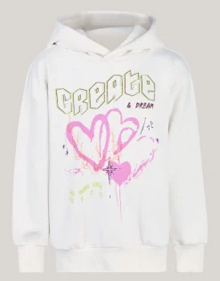 Shoeby Artwork Hoodie Gebroken Wit< Sweaters En Hoodies