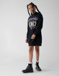Shoeby Artwork Hoodie Jurk Zwart< Jurken