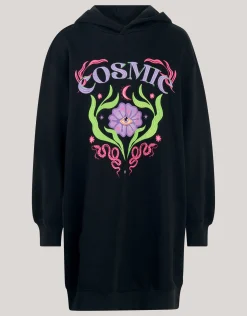 Shoeby Artwork Hoodie Jurk Zwart< Jurken