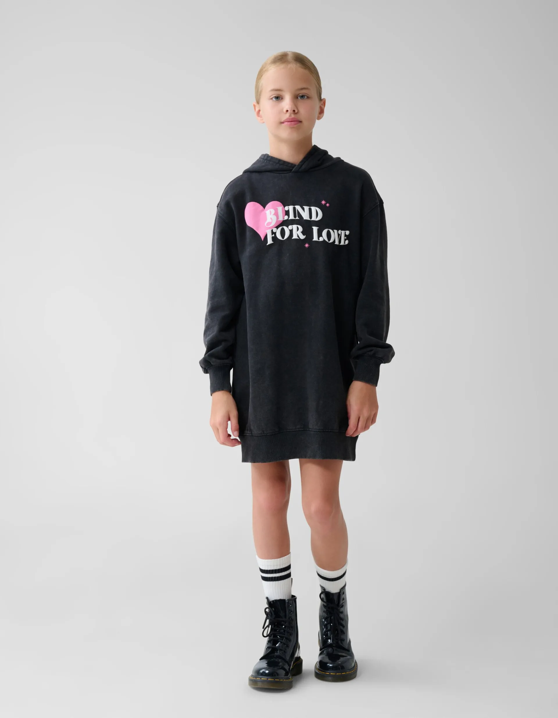 Shoeby Artwork Hoodie Jurk Zwart< Jurken
