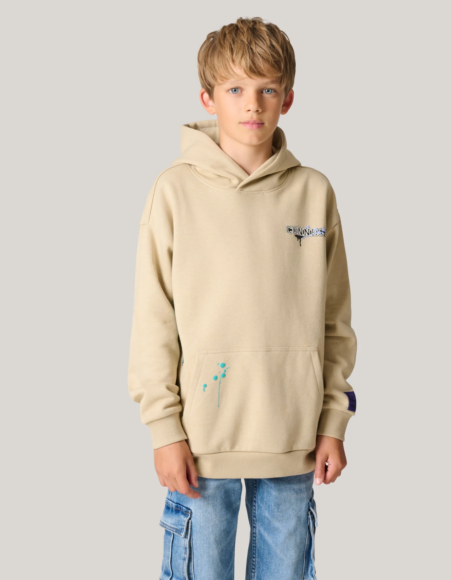 Shoeby Artwork Hoodie Zand< Gebreide Truien|Hoodies