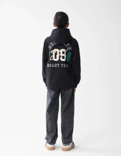 Shoeby Artwork Hoodie Zwart< Gebreide Truien|Hoodies
