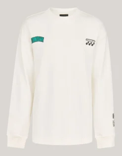 Shoeby Artwork Longsleeve Gebroken Wit< T-Shirts