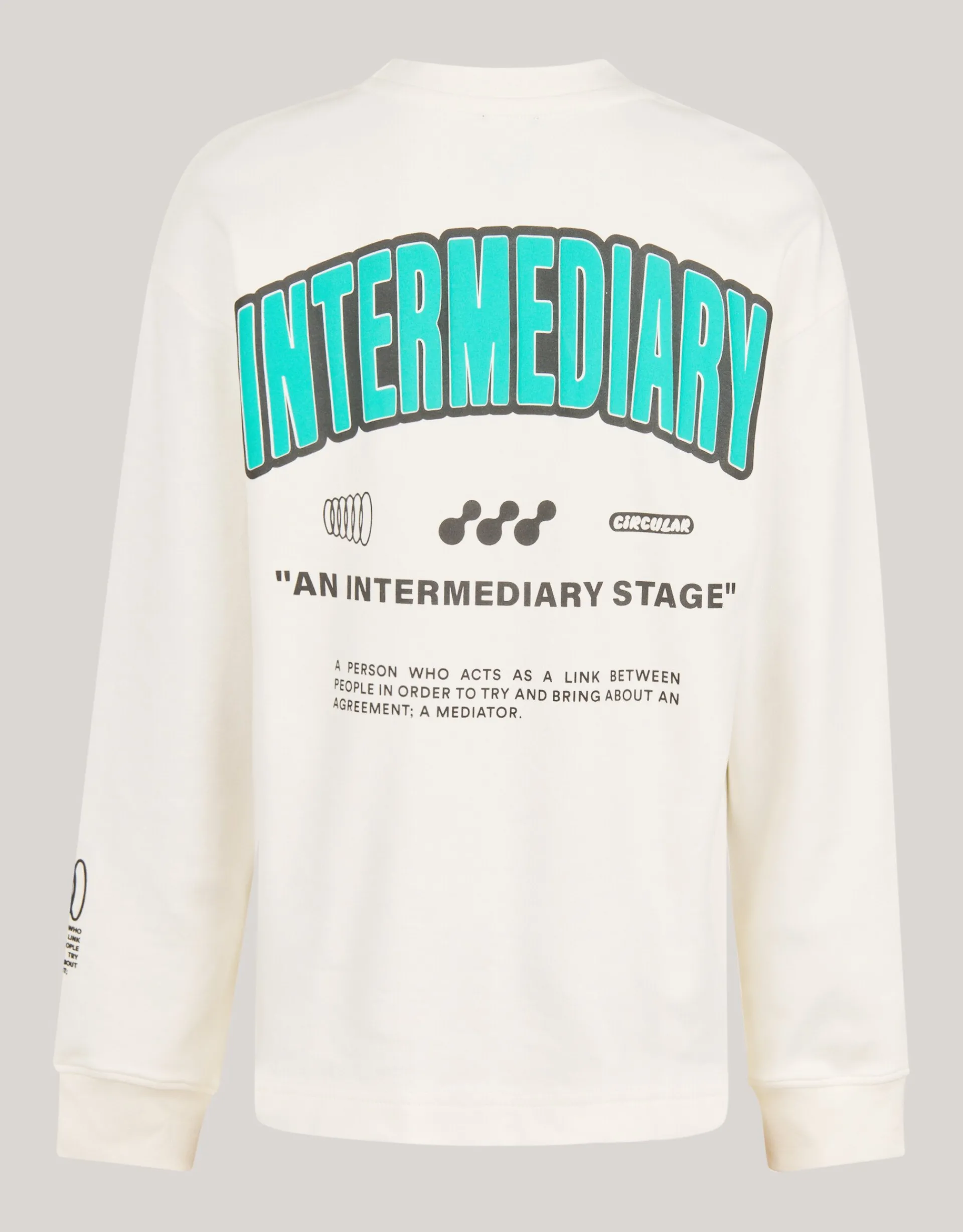 Shoeby Artwork Longsleeve Gebroken Wit< T-Shirts
