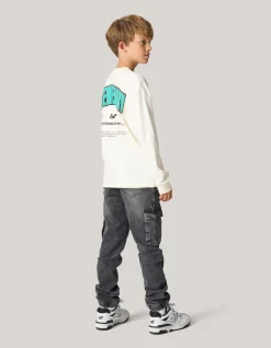 Shoeby Artwork Longsleeve Gebroken Wit< T-Shirts
