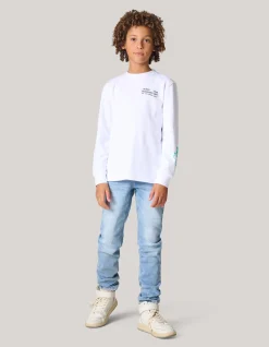 Shoeby Artwork Longsleeve T-shirt Wit< T-Shirts