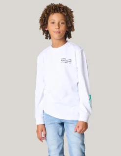 Shoeby Artwork Longsleeve T-shirt Wit< T-Shirts