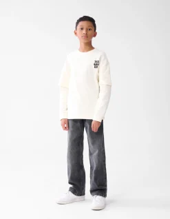 Shoeby Artwork Longsleeve T-shirt Gebroken Wit< T-Shirts