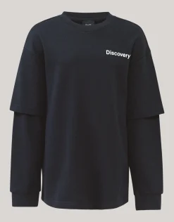 Shoeby Artwork Longsleeve T-shirt Zwart< T-Shirts