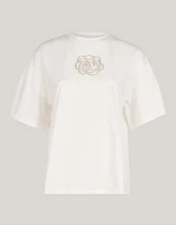 Shoeby Artwork Strass T-shirt Wit<DAMES T-Shirts