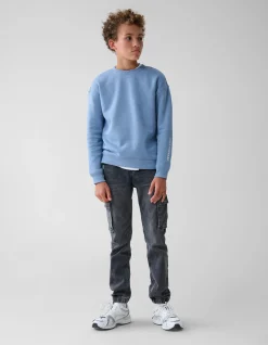 Shoeby Artwork Sweater Blauw< Sweaters|Gebreide Truien