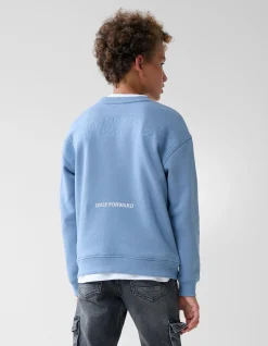 Shoeby Artwork Sweater Blauw< Sweaters|Gebreide Truien