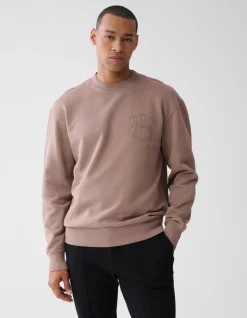 Shoeby Artwork Sweater Bruin<Heren Truien En Sweaters