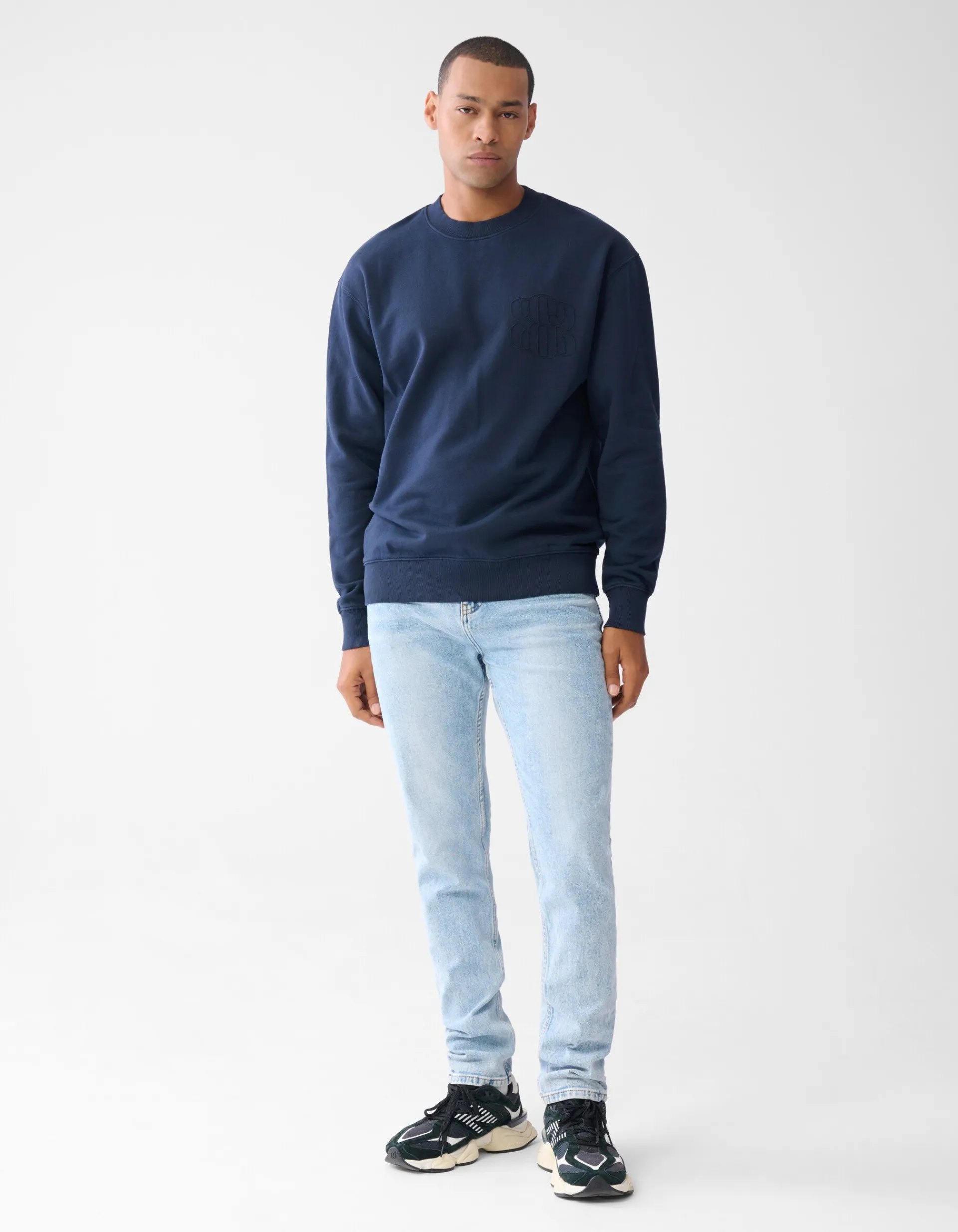 Shoeby Artwork Sweater Donkerblauw<Heren Truien En Sweaters