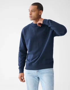 Shoeby Artwork Sweater Donkerblauw<Heren Truien En Sweaters