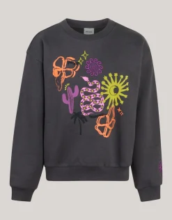 Shoeby Artwork Sweater Donkergrijs< Sweaters En Hoodies