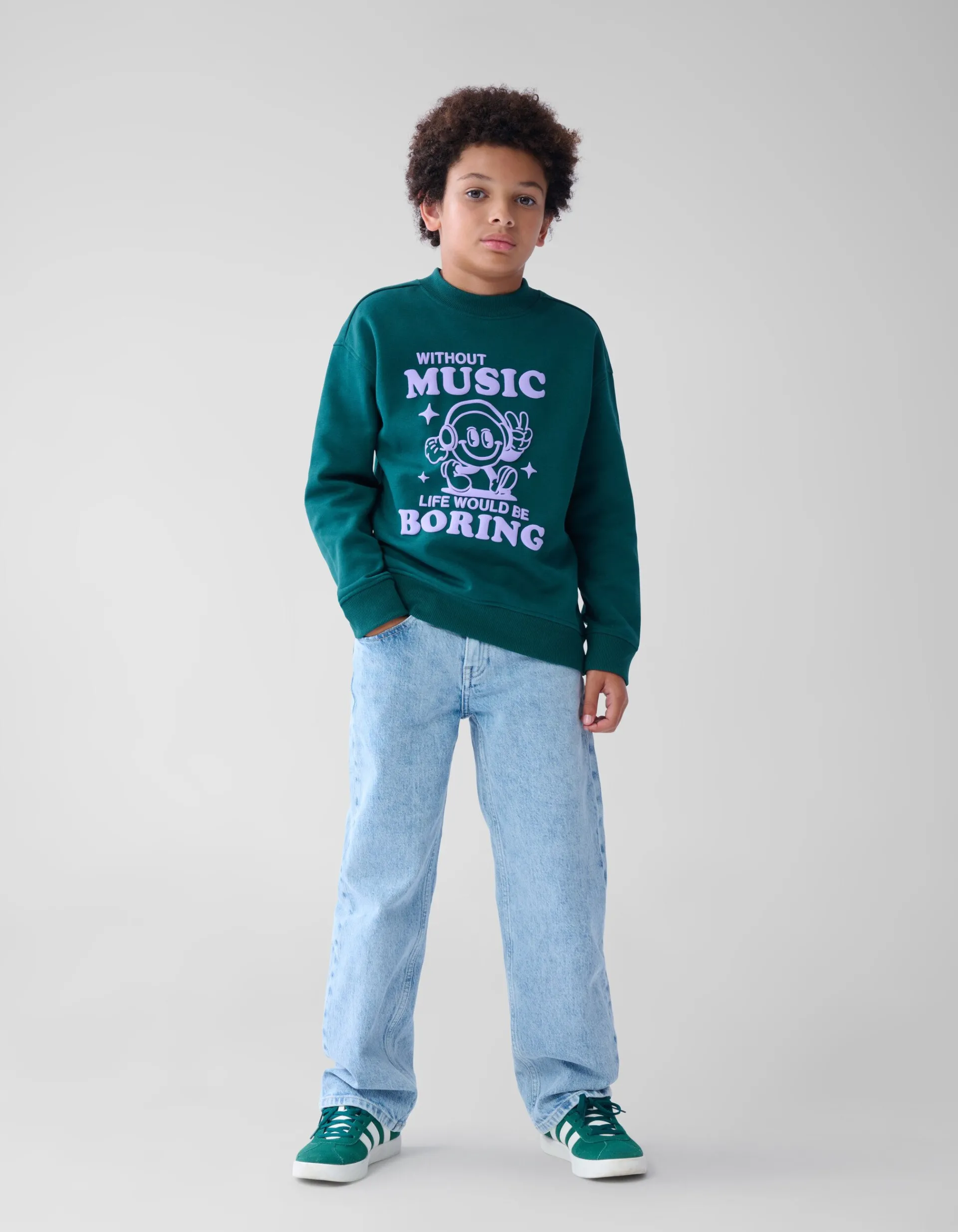 Shoeby Artwork Sweater Donkergroen< Gebreide Truien|Sweaters