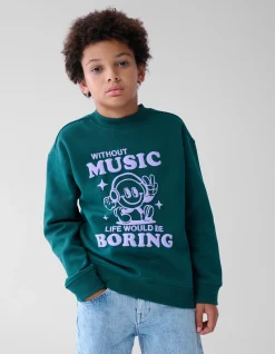 Shoeby Artwork Sweater Donkergroen< Gebreide Truien|Sweaters