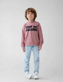 Shoeby Artwork Sweater Donkerroze< Gebreide Truien|Sweaters