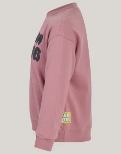 Shoeby Artwork Sweater Donkerroze< Gebreide Truien|Sweaters