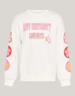 Shoeby Artwork Sweater Gebroken Wit< Sweaters En Hoodies