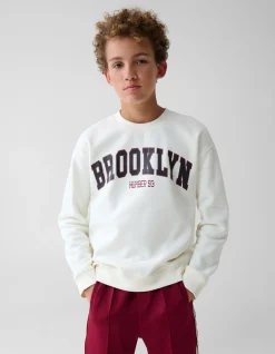 Shoeby Artwork Sweater Gebroken Wit< Gebreide Truien|Sweaters