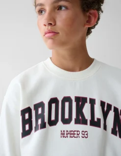 Shoeby Artwork Sweater Gebroken Wit< Gebreide Truien|Sweaters