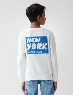 Shoeby Artwork Sweater Gebroken Wit< Gebreide Truien|Sweaters