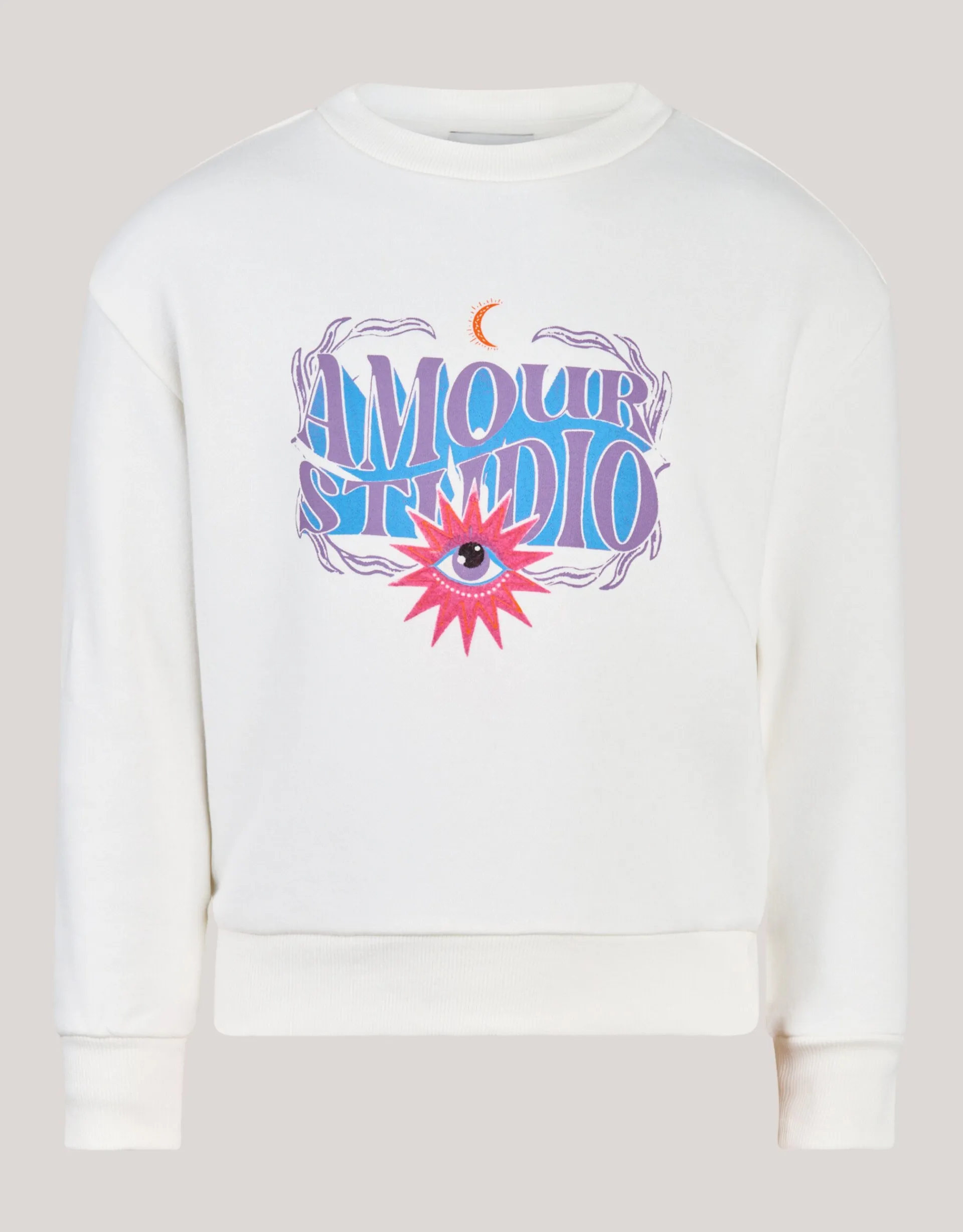 Shoeby Artwork Sweater Gebroken Wit< Sweaters En Hoodies