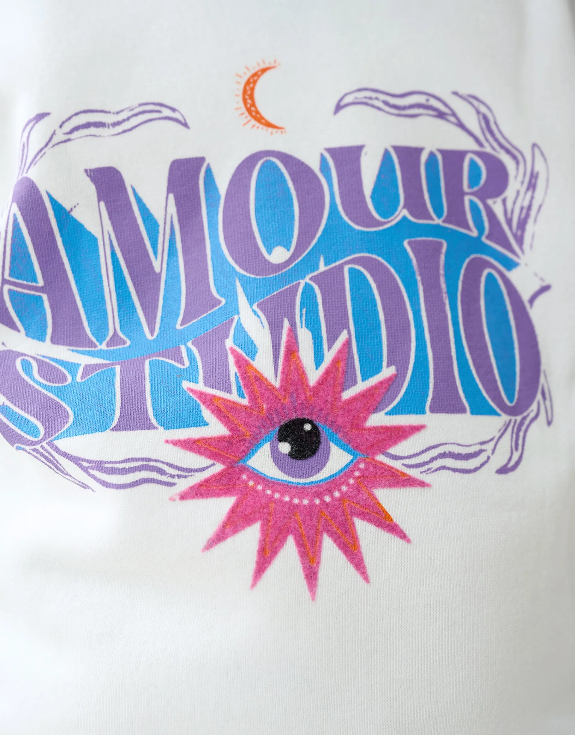 Shoeby Artwork Sweater Gebroken Wit< Sweaters En Hoodies