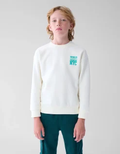 Shoeby Artwork Sweater Gebroken Wit< Gebreide Truien|Sweaters