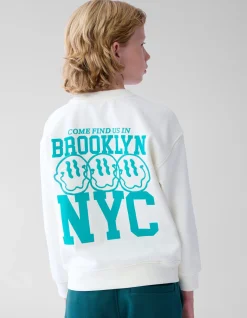 Shoeby Artwork Sweater Gebroken Wit< Gebreide Truien|Sweaters