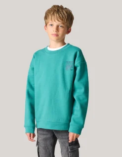 Shoeby Artwork Sweater Groen< Gebreide Truien|Sweaters