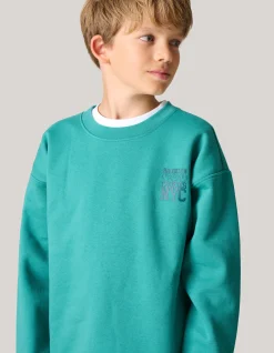 Shoeby Artwork Sweater Groen< Gebreide Truien|Sweaters