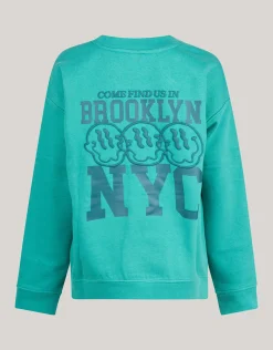 Shoeby Artwork Sweater Groen< Gebreide Truien|Sweaters