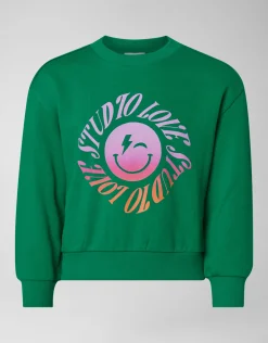 Shoeby Artwork Sweater Groen< Sweaters En Hoodies