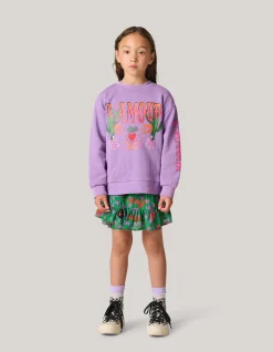 Shoeby Artwork Sweater Paars< Sweaters En Hoodies