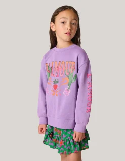 Shoeby Artwork Sweater Paars< Sweaters En Hoodies